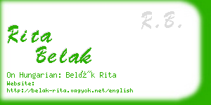 rita belak business card